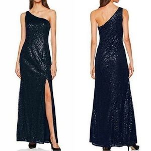 Adrianna Papell black sequin size 10 dress
